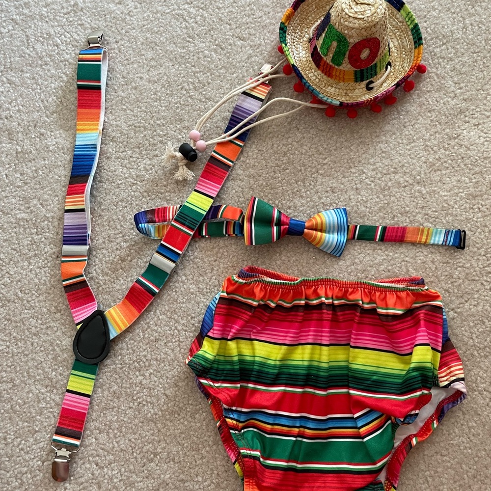First birthday smash outfit - Fiesta themed